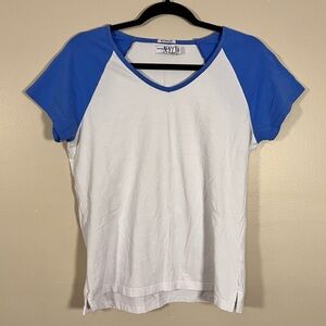 Real Y2K Women's Raglan Baseball Style Top Acubi Comfort Street Downtown Girl L